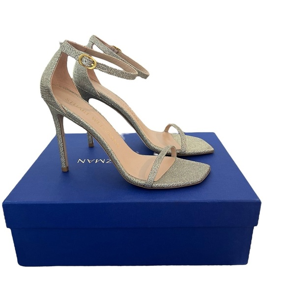 NIB Stuart Weitzman Women’s Nudistcurve 100 Ankle Strap Sandals in size 10 - Picture 6 of 11